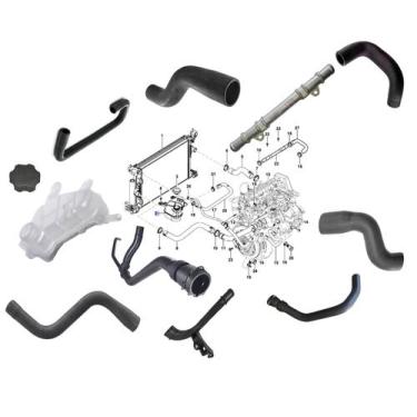 Imagem de Kit Mangueira Completo Para Gm Onix 1.0 1.4 2012 Ate 2017 - 3R