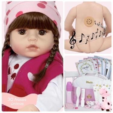 Imagem de Bebe Reborn Princesa Girafa Fofinha Fala 30 Frases Completa - Cegonha 