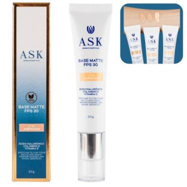 Imagem de Base Matte Vegana ASK Fps 30 Tom Canela 30g - ASK DERMOCOSMÉTICOS