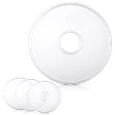 Imagem de Nuenen 4 folhas de desidratador de rolinhos de frutas, 30,5 cm, redondos de plástico de grau alimentício, couro, branco, carne bovina, Natal, festa de aniversário, cozinha, padaria, uso (4 peças)