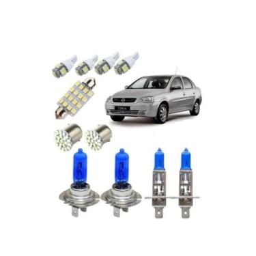 Imagem de Kit Lâmpada Led Corsa Sedan 2003 A 2012 + H7 + H1. - Blue lion