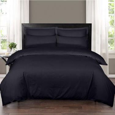 Imagem de Capa de Edredom Avulsa Casal 400 Fios Microfibra Zíper - Duvet (Preto)