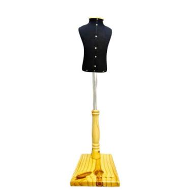 Imagem de Manequim Infantil decoração Vitrine Loja Confecção e Pedestal Madeira 