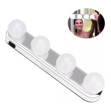 Imagem de Studio Glow Luz De Espelho Camarim Led 4 Lampadas Portátil - oem, Cinz