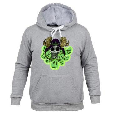 Imagem de Moletom 100% Algodão Quente Fantasma Fumaça - Surprass, Cinza, M