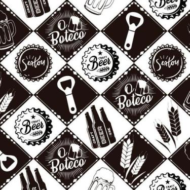 Imagem de TNT ESTAMPADO BOTECO PRETO 1.40M X 25 Metros - DEXA TNT