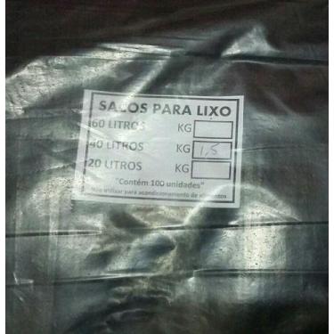 Imagem de Saco De Lixo 40 Litros Preto Com 100 Unidades Resistente - HIGIPACK