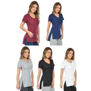 Imagem de Kit 5 blusas longa mullet fenomenal(sem elastano), Cores kit 3, M