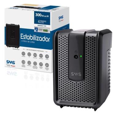 Imagem de Estabilizador SMS 300VA/300W monovolt preto