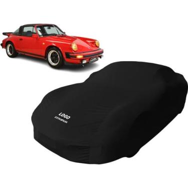 Imagem de Capa Carro Antigo Com Logo Porsche 911 S Targa 1974 À 1975 - Mz, Preta