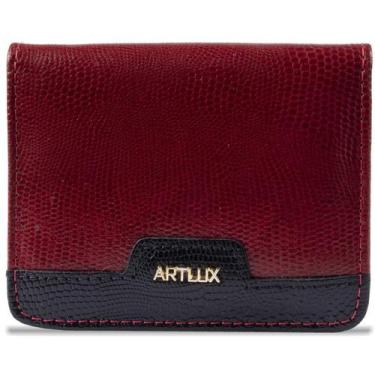 Imagem de Carteira Couro Pequena Artlux Slim 928, Vermelho