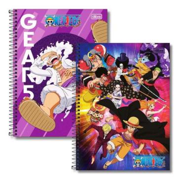 Imagem de Kit 2 Caderno Espiral Universitário One Piece 160 Fls - Tilibra