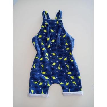 Imagem de Jardineira Infantil Menino e Menina - Santa Lorena, Dino azul, 1