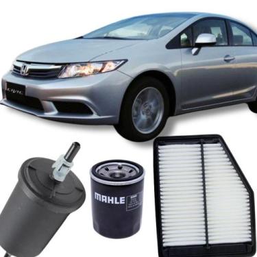 Imagem de Kit De Filtros Para Revisão Civic Flex 1.8 16v 2012 2013 G9  - MAHLE