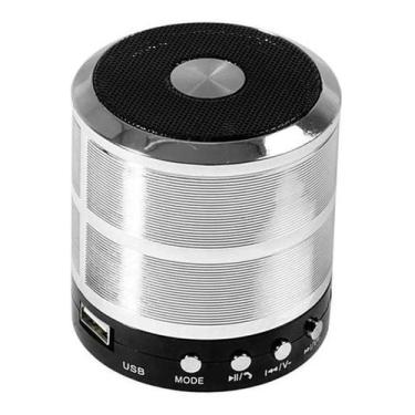 Imagem de Mini Caixa De Som Portátil Bluetooth Prata Ws-887 - Psm