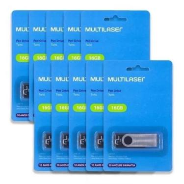 Imagem de Kit 10 Pen Drive Multilaser Twist 16gb 2.0 Atacado ! - multileser