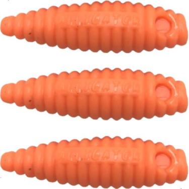 Imagem de Isca Artificial Soft Charutinho Maluco Cart. 3pçs - Alligator, Laranja