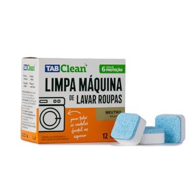 Imagem de Limpa Maquina de Lavar Roupas em Tabletes/Pastilhas TabClean kit c/12 unds de 15g (180g) 12 Ciclos de Limpeza e Higienização para todas as maquinas de Lavar Roupas c/tampa frontal ou superior.