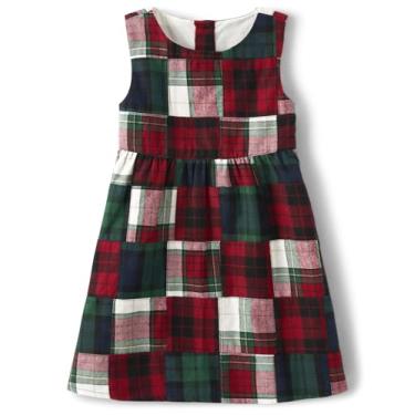 Imagem de Gymboree Vestido elegante sem mangas para meninas e crianças pequenas, Patch de cabana, 5 Anos