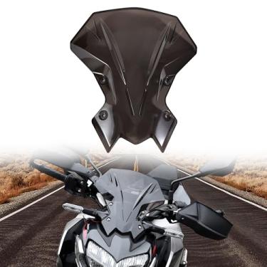Imagem de VEISUTOR Para-brisa para Kawasaki Z900 Z650, Escudo de Vento Escuro Escuro Para-brisas Defletor de Vento Frontal Flyscreen para Kawasaki Z900 2020-2024 Z650 2021-2024