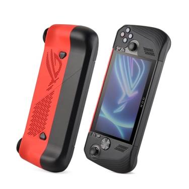 Imagem de Capa protetora para Asus ROG Ally X 2024, revestimento rígido de 360°, antiderrapante, revestimento antisuor (vermelho + preto)