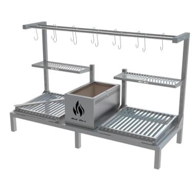 Imagem de Churrasqueira Hotbox Parrilla Argentina Com Varal Para Alvenaria 118X45cm