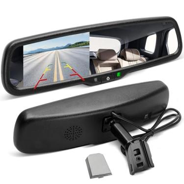 Imagem de EWAY Monitor Retrovisor de 4,3 Polegadas para Ford F150/250/350 2004-2015, Toyota Tacoma Corolla 2008-2014, Jeep Wrangler 2007-2018