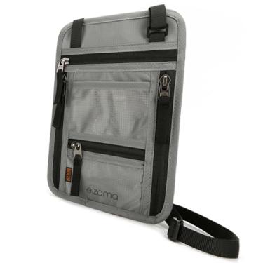 Imagem de elzama Bolsa de Viagem, Carteira de Pescoço, com Bloqueio de RFID, Suporte de Viagem Fino Ajustável para Homens e Mulheres (Cinza Claro)