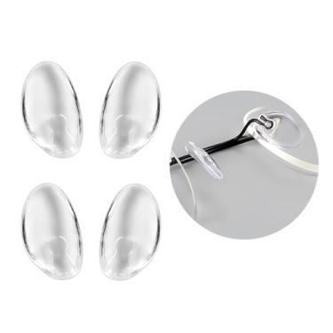 Imagem de Silhouette — Almofadas de nariz de substituição para óculos e armação sem moldura, silicone macio, encaixe nas peças do nariz, kit de reparo transparente