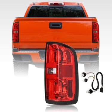 Imagem de Tektend Conjunto de luz traseira de freio da lâmpada traseira compatível com lanterna traseira Chevy Colorado 2015-2021 com lâmpadas e arnês de substituição original, lado do passageiro