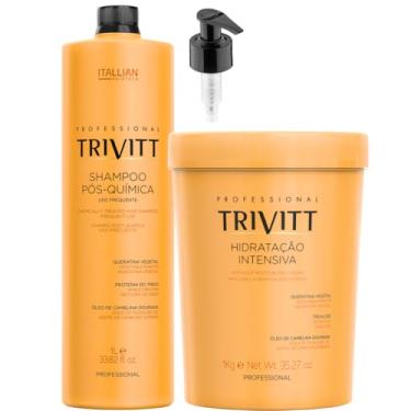 Imagem de Kit Trivitt Shampoo Pós Química 1L + Hidratação Intensiva 1Kg - Itallian