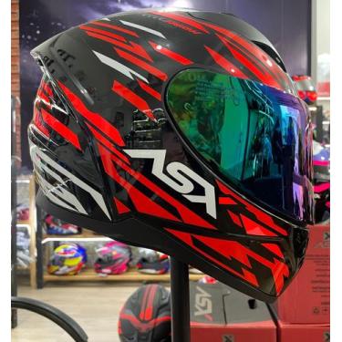 Imagem de Capacete Sportivo ASX City Arrow Vermelho, 56, Preto e vermelho