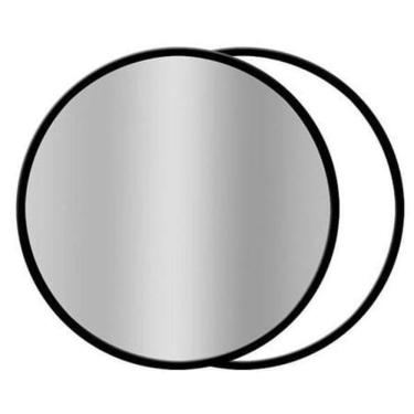 Imagem de Rebatedor Circular 2 Em 1 Branco E Prata De 110Cm Dobrável