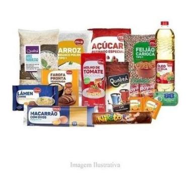Imagem de Kit 3 Cesta Básica Completa Alimentos Essenciais 16 Itens - JSN