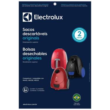 Imagem de Kit c/ 3 Sacos Descartáveis Electrolux SBENA para Aspiradores de Pó