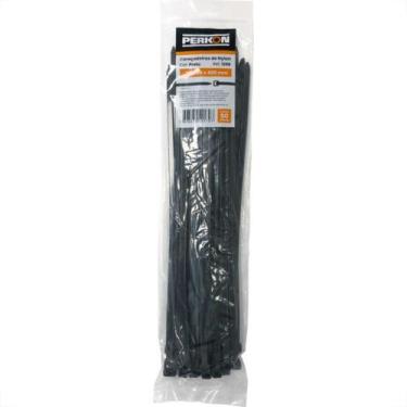Imagem de Abracadeira Nylon Perkon Preta 76X400 50Pecas 1298