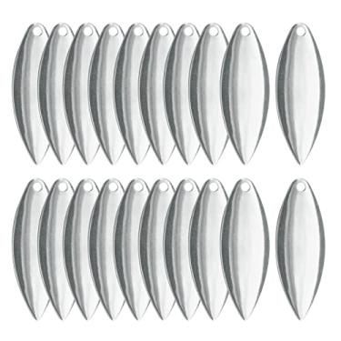 Imagem de YIJU 20pcs Spinner para Hard Worm Spinner Baits Colheres Rigs Making, Prata, D
