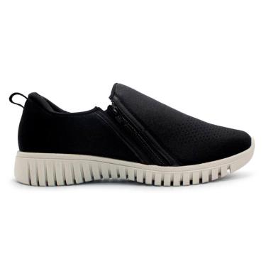 Imagem de Tênis Usaflex Feminino Slip On Elastano Zíper Casual AE22039