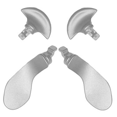 Imagem de LiXiongBao 4PCS Metal Back Paddles for PS5 DualSense Edge Controller,Paddles Trigger Buttons Replacement Interchangable Accessories for PS5 DualSense Edge Wireless Controller(Silvery) [video game]