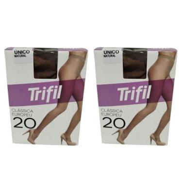 Imagem de Kit 2 Meia Calça Clássica Fio 20 Natural Único - Trifil