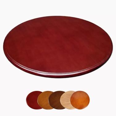 Imagem de Bandeja de servir de madeira Mesa giratória grande Lazy Susan 30 pol. 24 pol. Prato giratório de madeira liso/silencioso, peça central redonda da mesa de jantar, forte capacidade de carga, m