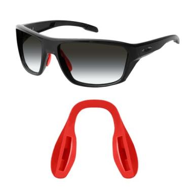 Imagem de Mryok Nosepiece de substituição para óculos de sol Oakley Crossrange Split Time OO4129 - vermelho ajuste asiático