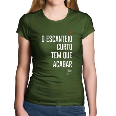 Imagem de Baby Look Algodão O escanteio curto tem que acabar - Foca na Moda, Mus