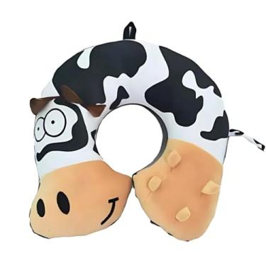 Imagem de Travesseiro Infantil Confortavel Vaca Almofada para Viagem Pescoço Descanço Feminino Masculino Fofo Animais