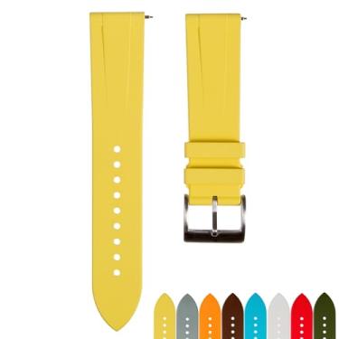 Imagem de Strapseeker Pulseira de relógio Zac Premium FKM de borracha vulcanizada de liberação rápida - 20 mm-22 mm - compatível com relógios inteligentes Tudor, Omega, Rolex - Pulseiras de reposição para