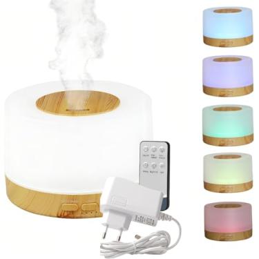 Imagem de Umidificador Difusor Aromatizador Purificador De Ar Ultrassônico Com Controle E Luz De Led 7 Cores Bivolt