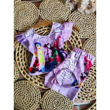 Imagem de Conjunto Menina Infantil Malu Temático Divertidamente Lilas - ACT, 03 