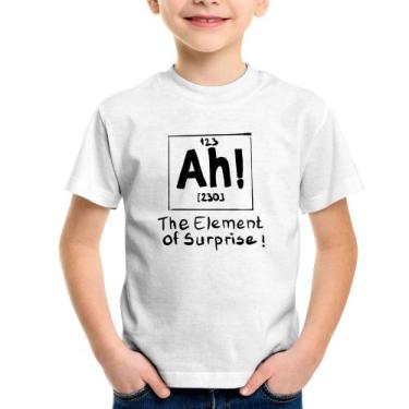 Imagem de Camiseta Infantil AH The element of surprise - Foca na Moda, Branco, 6