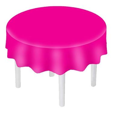 Imagem de Toalha de Mesa de TNT Redonda - 3 uni cor PINK 1,35 Diâmetro