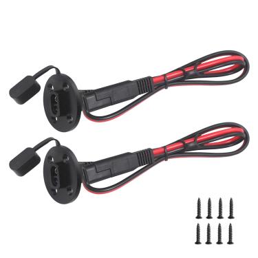 Imagem de SPARKING Porta lateral com soquete SAE de 6 m – Montagem em painel solar com conector universal de desconexão rápida SAE para carregador de bateria de gerador solar com 8 parafusos de montagem (cabo SAE)